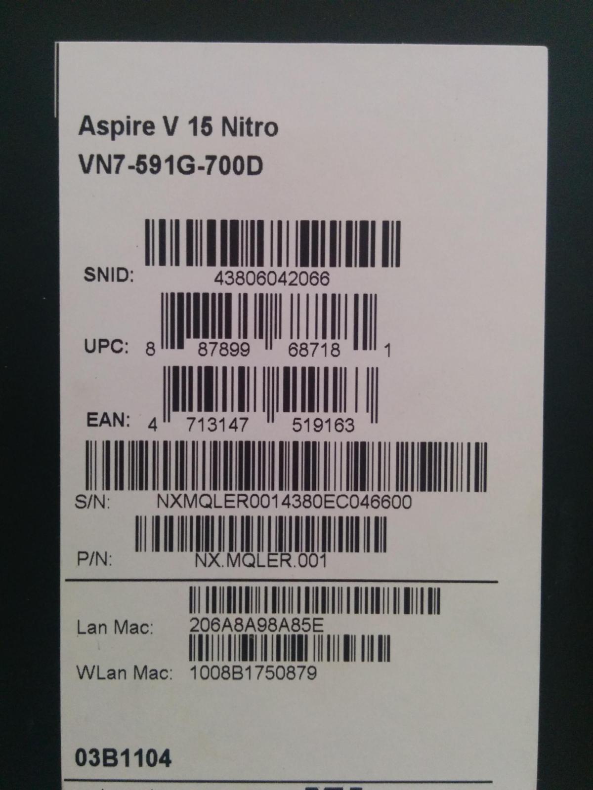 Ноутбук Acer Aspire Nitro VN7