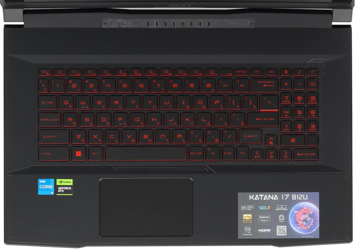 Ноутбук MSI GF76 B12UCX-1473XRU Katana